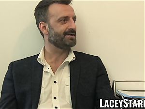LACEYSTARR - GILF licks Pascal white jism after intercourse